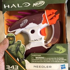 Nerf MicroShots Halo Needler Blaster 343 Industries 2x Darts