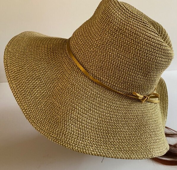 Womens Ale by Alessandra Gold Glitter Sun Toyo Straw … Gem
