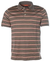 Kitaro Herren Kurzarm Shirt Poloshirt Polokragen Streifen M Mauve Beige X4546