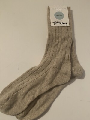 Pantherella Kaschmir-Damensocken 4-7 Tabitha natur neu mit Etikett