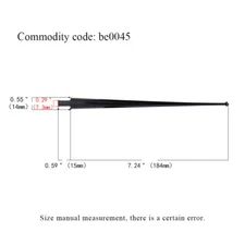 MUXIANG 3mm Acrylic Long Straight Stem Mouthpiece For Churchwarden Tobacco Pipe