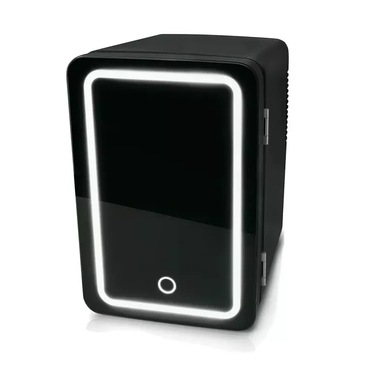 Personal chiller led lighted mini fridge with on sale glass door
