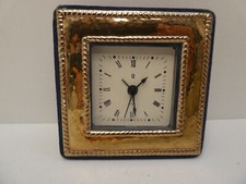 STERLING SILVER EMBOSSED FRAMED CLOCK DRESSING TABLE CLOCK 925 336 FI