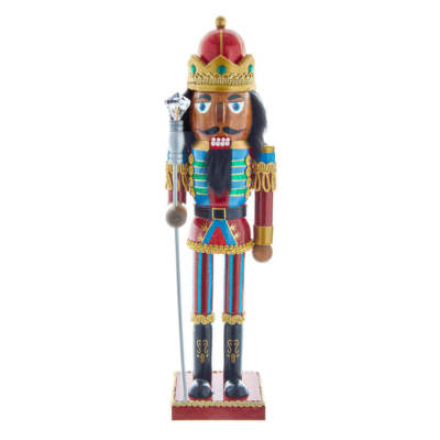 African American Wooden Nutcracker King 15''