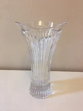 10” Brilliant Cut Clear Glass Vase