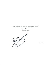 Jason Schwartzman Signed Autographed BORED TO DEATH Pilot Script COA 