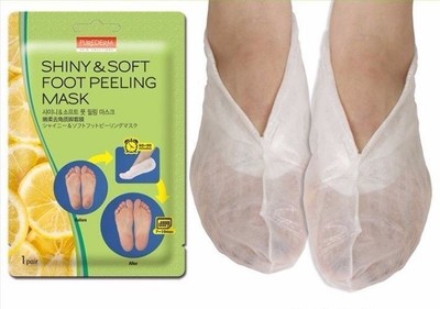 1 Paar glänzende und weiche Purederm Peeling Fuß Peeling Maske K-Beauty