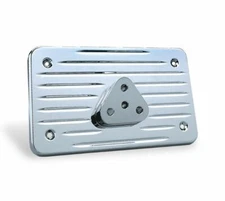 Arlen Ness Chrome Radius Grooved License Backing Plate (12-151)
