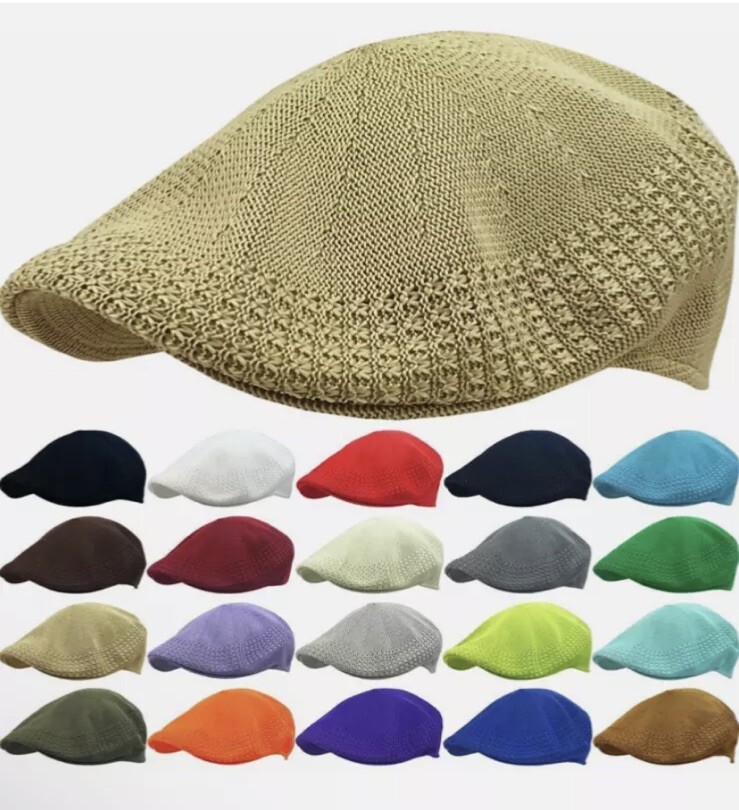 Classic Mesh Ivy Newsboy Cap Crochet Golf Driving Hat Ventair Design
