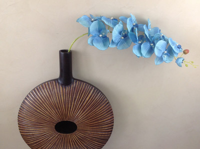 Orchideenzweig 122 cm blau XXL Seidenblumen Kunstblumen knstliche Orchidee  | eBay