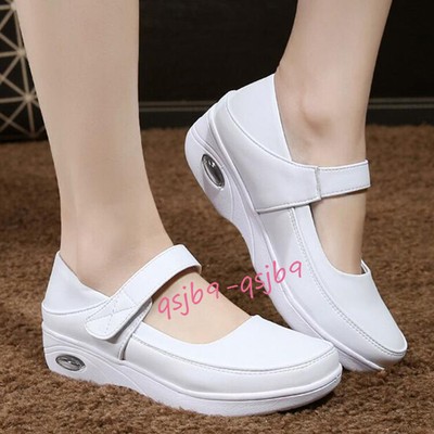 faux leather nursing shoes