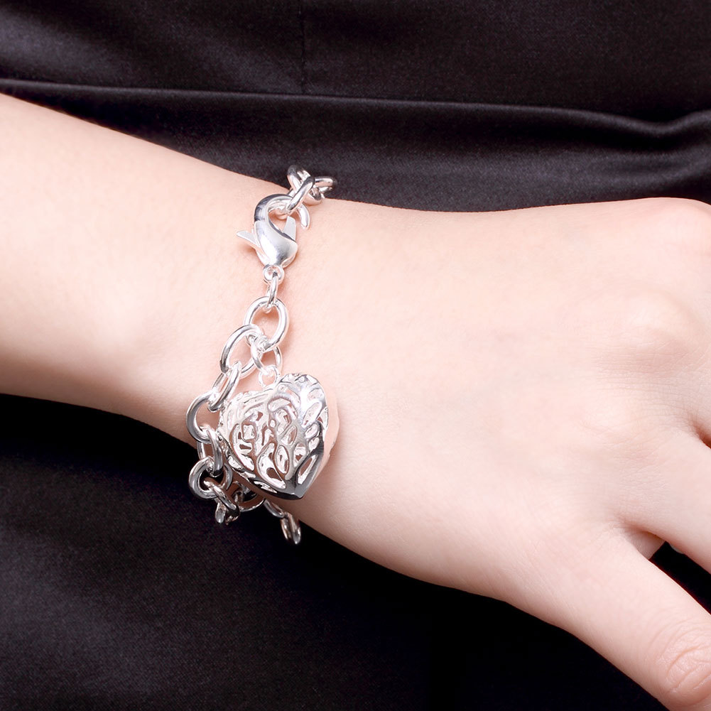 925 Sterling Silber überzogenes Armband Mit Filigr Produktbild-Vorschau 4