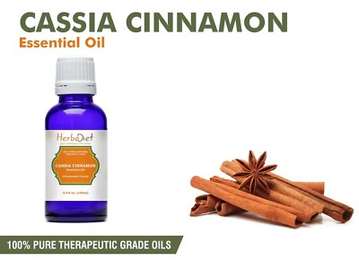 Cassia Cinnamon Essential Oil 100% Pure Natural Aromatherapy Therapeutic Oils