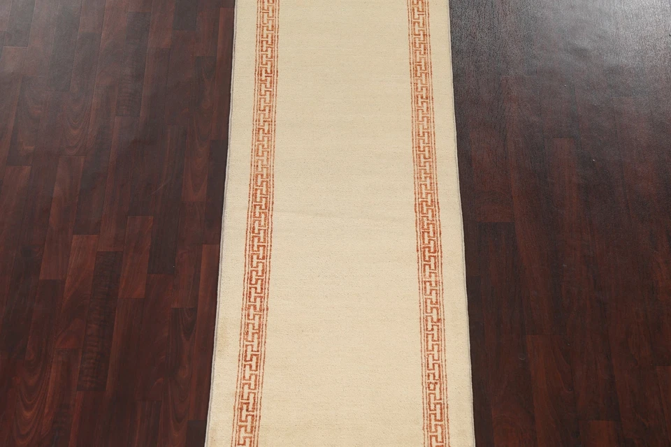 Eingefasst Gabbeh Zeitgenössisch Orientalisch Teppich Läufer Handmade Teppich - Bild 3 von 4