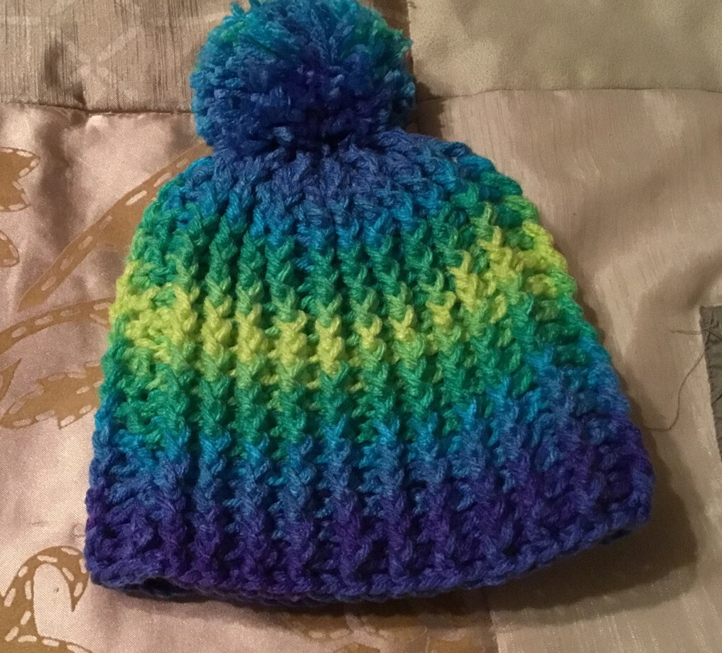 New Handmade crochet beanie. 6-24 Months.