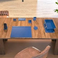 Classic Desk Organizer - Desk Accessories - Leather Desk Organizer Set-12 PCS