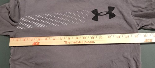 Under Armour Cotton Logo Graphic T Shirt Gray Boy Medium - Picture 3 of 8