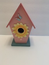Bird House Decor Pink- Outdoor Porch/ Patio/ Indoor Decor- New