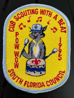 1995 South Florida Council Cub Scout Pow Wow Patch Cub Scouting With A Beat