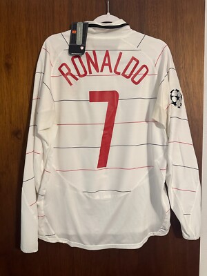 BNWT Long Sleeve Manchester United 2005/06 #7 RONALDO M shirt