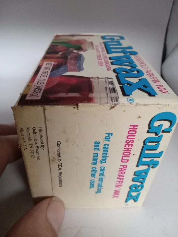 Vintage 1994 Unused 16 oz Box Gulfwax Household Paraffin Wax Canning Candles USA - Image 3 of 4
