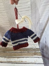Knit sweater scarf ornament Xmas holiday tree