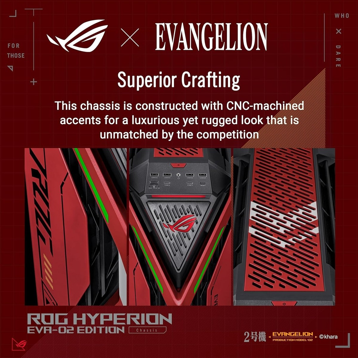 ASUS Evangelion GR701 EVA-02 EATX Full Tower Case Color Red