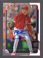 2015 BOWMAN #183  Matt Crownover WASHINGTON NATIONALS  SIGNED AUTOGRAPH AUTO COA