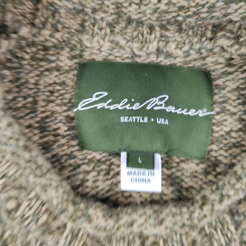 Eddie Bauer Wool Sweater Roll Neck Nordic Fair Isle Men's Large - Picture 2 of 6