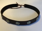 Southwestern Leather and Silver Concho Adjustable Hat Band — photo 1