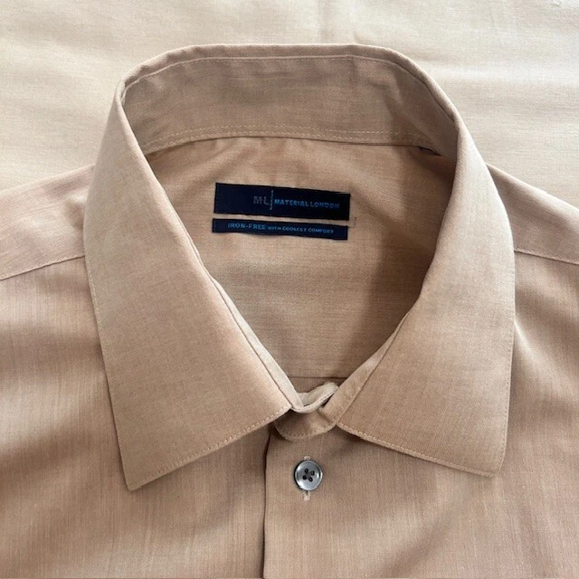 Camisa ML Material London Para Hombre L Beige Mangas Largas Hierro Libre Genial Comodidad Foto 3 de 4