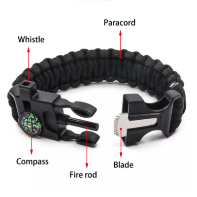 Tbest gabarit paracorde,Paracord Bracelet Jig Kit Set, Cadre en Acier Réglable DIY Paracord