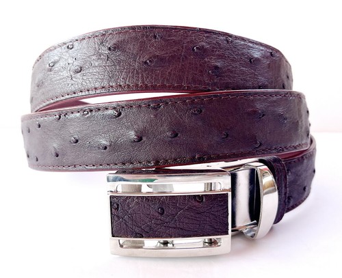 Genuine Real Ostrich Skin Leather Men's 