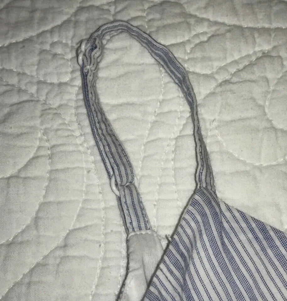 GYMBOREE GIRLS SZ 4 SUNDRESS 100% COTT ADUSTABLE STRAPS BLUE WHITE STRIPES EUC - image 4 of 4