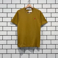 COMME DES GARCONS CDG PLAY SMALL RED HEART TEE MUSTARD AZ-T314-051-5