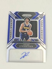 2023 Panini Prizm #SS-JI Julian Strawther Sensational Signatures Blue /49 RC