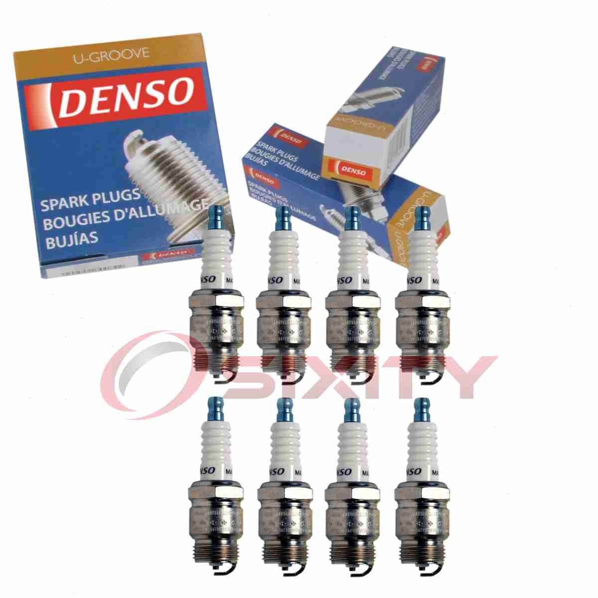 8 pc Denso Standard U-Groove Spark Plugs for 1967-1971 Mercury Cougar 6.4L sh