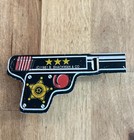 VTG 1981 SHACKMAN & CO Toys Tin DEPUTY SHERIFF Gun Shaped WHISTLE CLICKER WORKS — photo 1