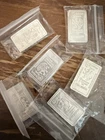 Lot of 5 x 10g + 1 x 5g .999 Fine Silver Bars – Bullion Bank / Essayeur Fondeur
