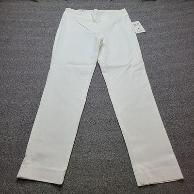 Gloria Vanderbilt Trousers Womens 8 White Skinny Leg Pull On Slimming Stretch