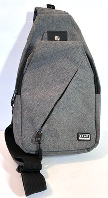 PEAK GEAR Sling Daypack Unisex Zip Closure Pockets CrossBody Secure Travel Bag
