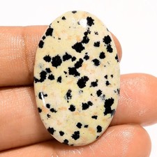 25 Ct Natural Dalmatian Jasper Cabochon Loose Gemstone For Jewelry 33X20X4 mm