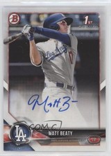 2018 Bowman Prospect Auto Matt Beaty #PA-MB Auto 0i1b