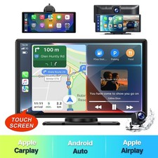 Portable 9" 9.26" Car Stereo Radio for Wireless Apple Carplay  Android Auto