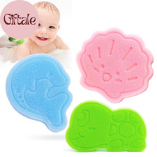Baby Bath Sponge, Natural Cute Shapes Soft Shower Sponges for Bathing, Bathtub F