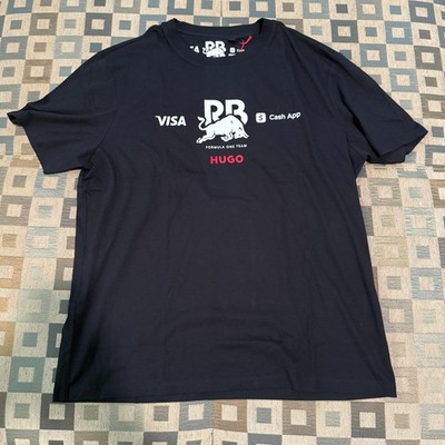 Official 2024 Visa Cash App RB F1 Yuki Tsunoda Team Fanwear T-Shirt Black HUGO
