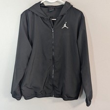 Youth Jordan Jumpman Full Zip Hooded Windbreaker Black Sz XL 13-15yrs
