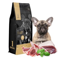 Hundefutter Trockenfutter 8kg für Welpen Getreidefrei Lamm Ente Glutenfrei 1DOG