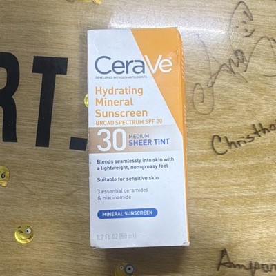 CeraVe Hydrating Mineral Sunscreen SPF 30 Medium Sheer Tint 1.7 fl oz