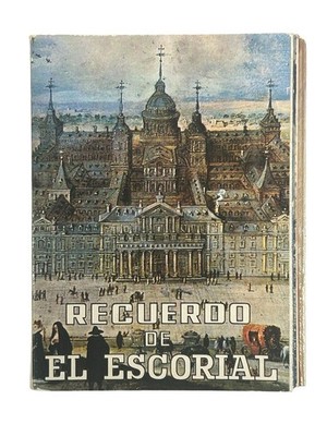 Vintage Recuerdo De El Escorial Madrid Souvenir Accordion Fold-Out Postcard Book